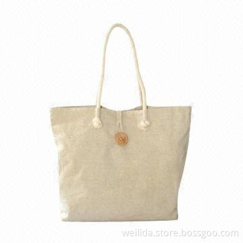 Jute Tote Bag, Made of Cotton Flax, Different Sizes are Available